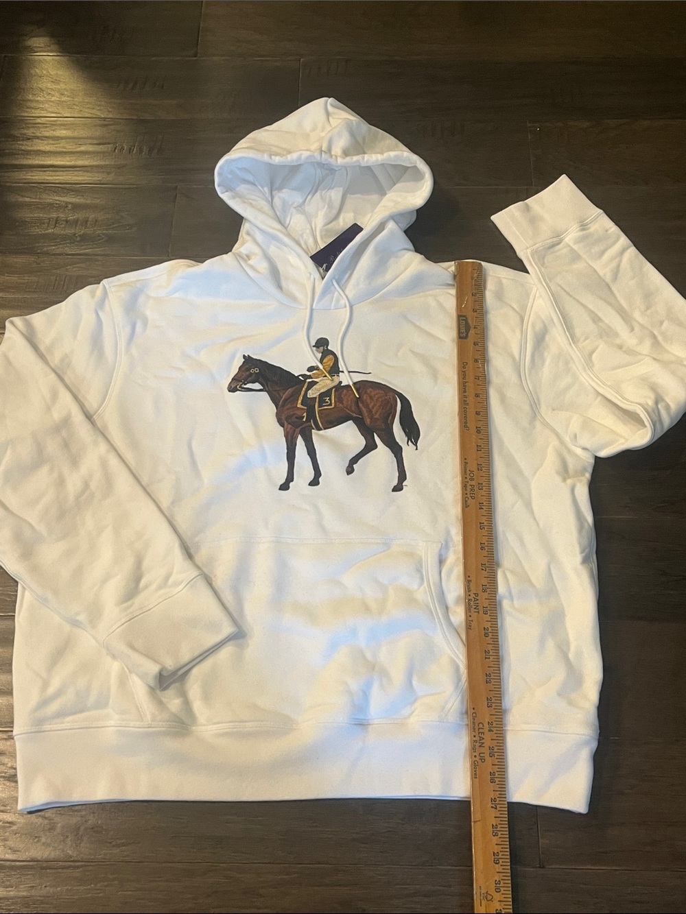 Ralph Lauren Purple Label Large Horse Hoodie Made in Italy new Mens Size XXL - Picture 4 of 8